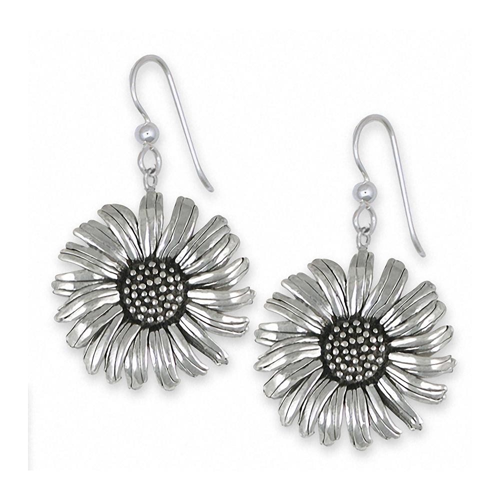 Daisy Charms Daisy Earrings Sterling Silver Flower Jewelry Daisy jewelry