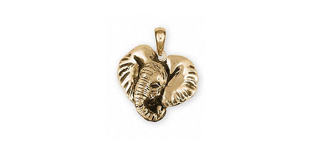 Elephant Charms Elephant Pendant 14k Gold Wildlife Jewelry Elephant jewelry