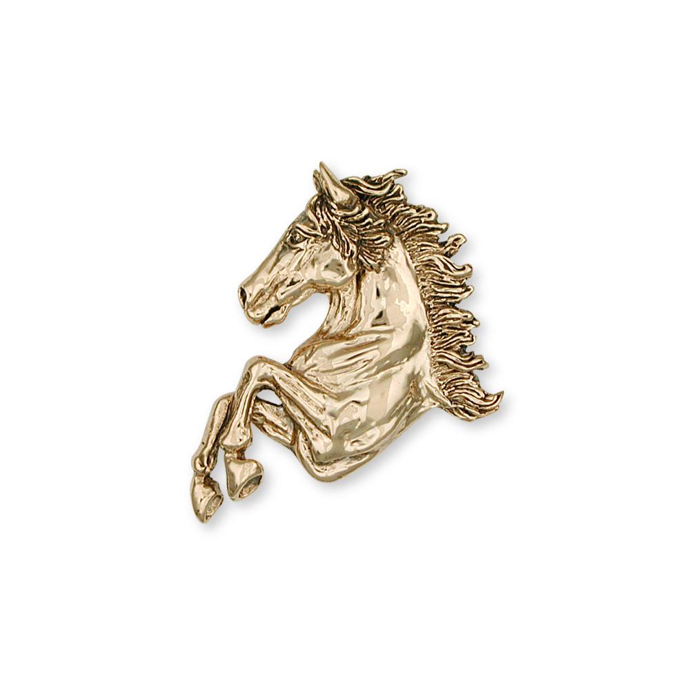 Horse Charms Horse Brooch Pin 14k Gold Horse Jewelry Horse jewelry