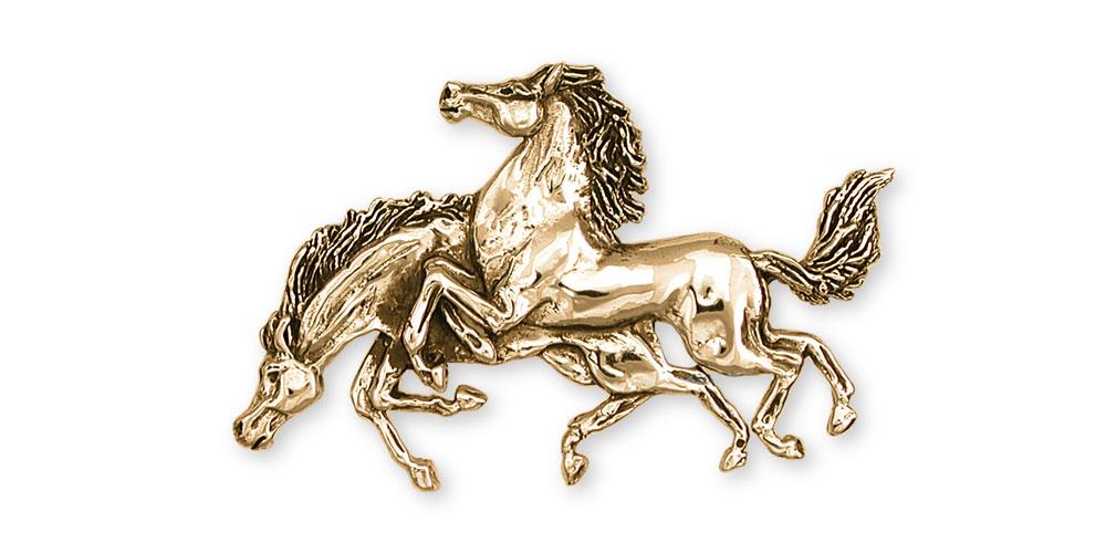Horse Charms Horse Brooch Pin Gold Vermeil Horse Jewelry Horse jewelry