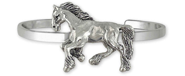 SILVER HORSES シルバーホース 3PCダブルピンローラーベルト Clydesdale Draft Horse Bracelet Sterling Silver | Esquivel and