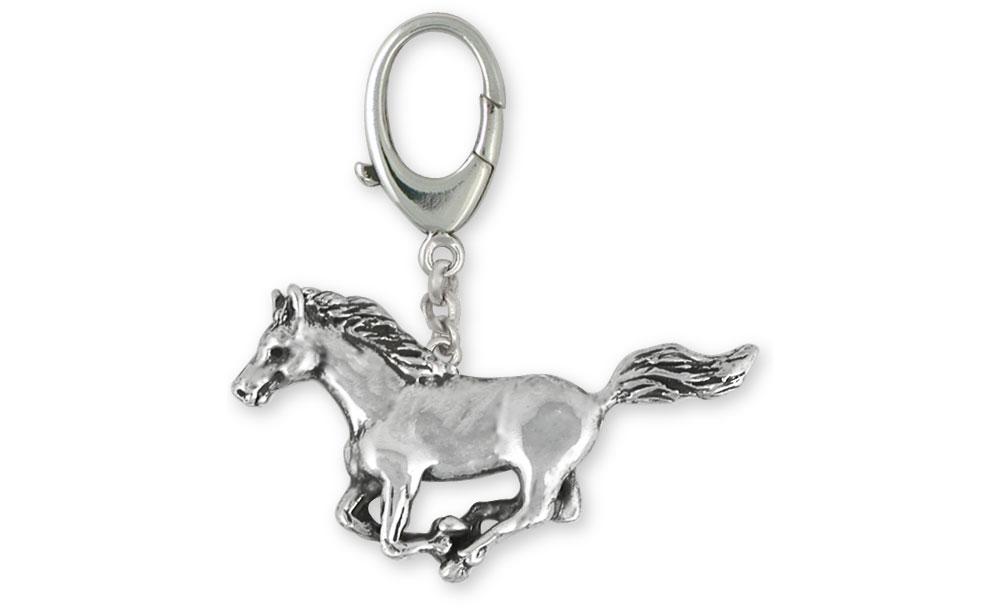 Horse Charms Horse Zipper Pull Sterling Silver Horse Jewelry Horse jewelry