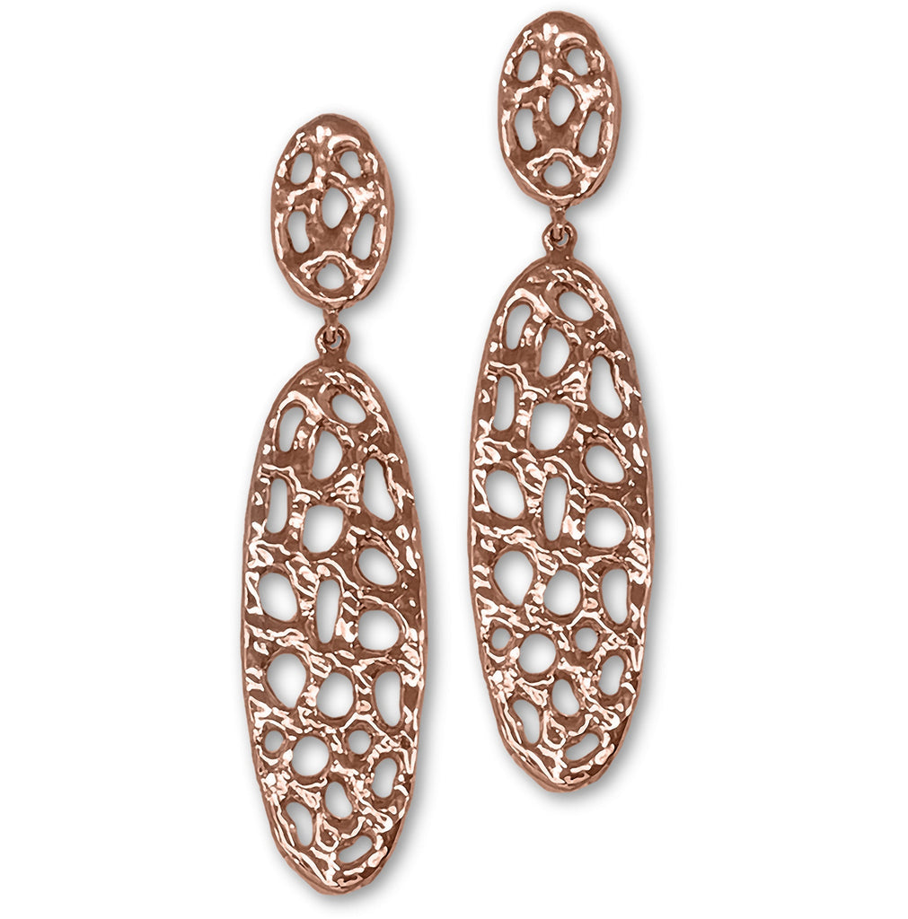 Fashion Earrings Charms Fashion Earrings Earrings 14k Rose Gold Plated Honeycomb Fashion Jewelry Fashion Earrings jewelry
