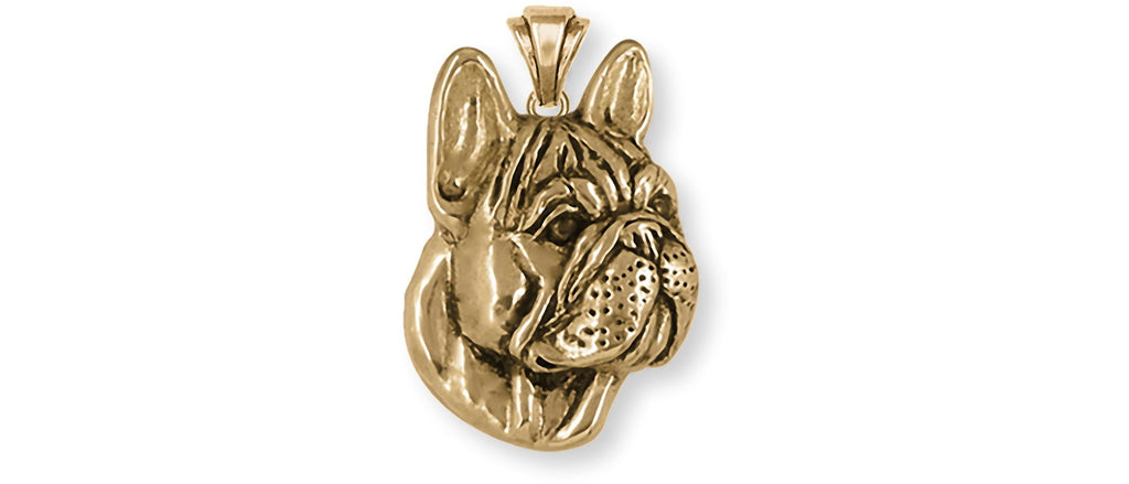 French Bulldog Charms French Bulldog Pendant 14k Yellow Gold Frenchie Jewelry French Bulldog jewelry