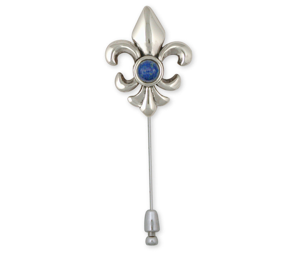 Fleur De Lis Charms Fleur De Lis Brooch Pin Sterling Silver Flower Jewelry Fleur De Lis jewelry