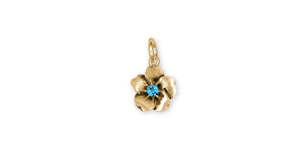 Forget Me Not Charms Forget Me Not Charm 14k Gold Forget Me Not Birthstone Jewelry Forget Me Not jewelry