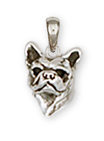 French Bulldog Pendant Handmade Sterling Silver Dog Jewelry FR12-P