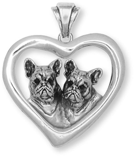French Bulldog Pendant Handmade Sterling Silver Dog Jewelry FR14H-P