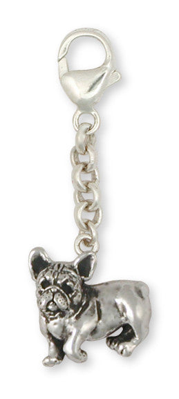 French Bulldog Zipper Pull Handmade Sterling Silver Dog Jewelry FR17I-ZP