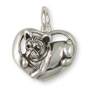 French Bulldog Charm Handmade Sterling Silver Dog Jewelry FR18-C
