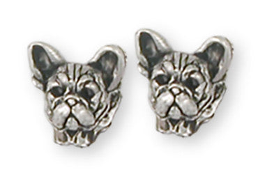 French Bulldog Earrings Handmade Sterling Silver Dog Jewelry FR22H-E
