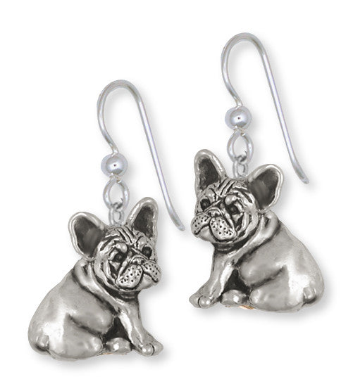 French Bulldog Earrings Handmade Sterling Silver Dog Jewelry FR23-E