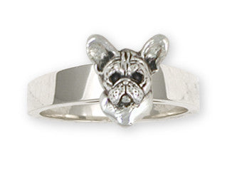 French Bulldog Ring Handmade Sterling Silver Dog Jewelry FR26-R