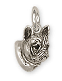 French Bulldog Charm Handmade Sterling Silver Dog Jewelry FR5H-C