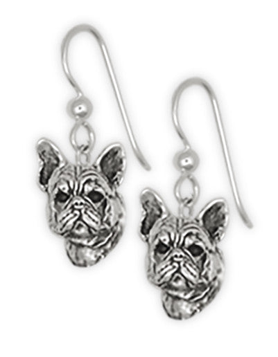French Bulldog Earrings Handmade Sterling Silver Dog Jewelry FR6-E