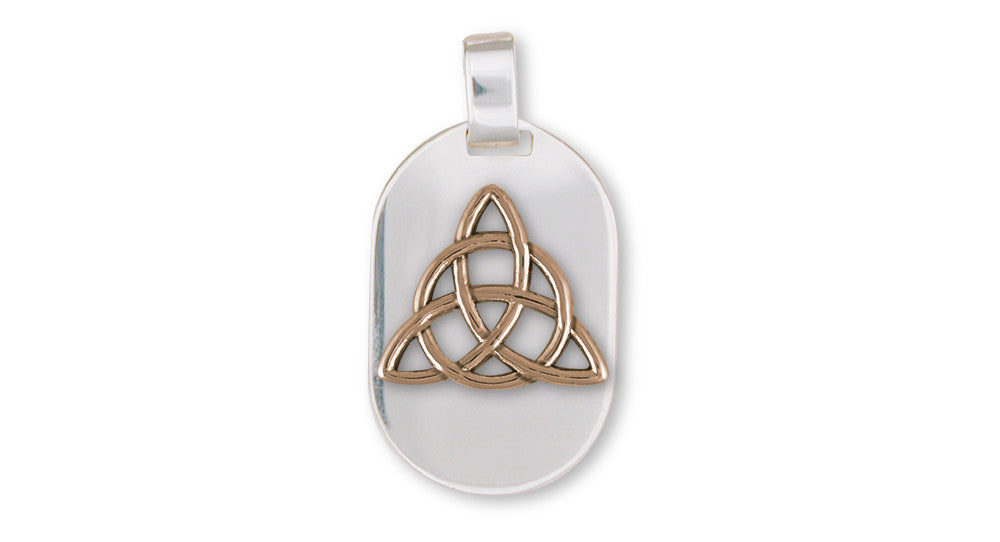 Father And Son Celtic Knot Charms Father And Son Celtic Knot Pendant Sterling Silver And Yellow Bronze  Jewelry Father And Son Celtic Knot jewelry