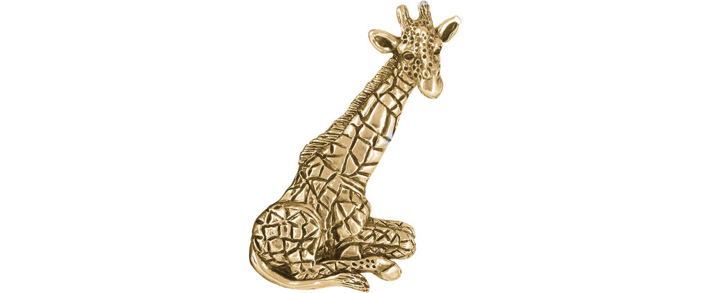 Giraffe Charms Giraffe Brooch Pin 14k Yellow Gold Giraffe Jewelry Giraffe jewelry