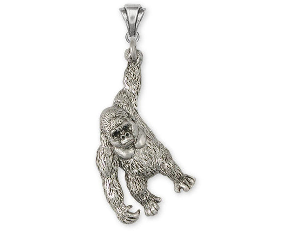 Gorilla Necklace Sterling Silver, King Kong Necklace, Gorilla Head Pendant, hotsell Handmade Silver Gorilla Pendant, Angry Gorilla King Necklace