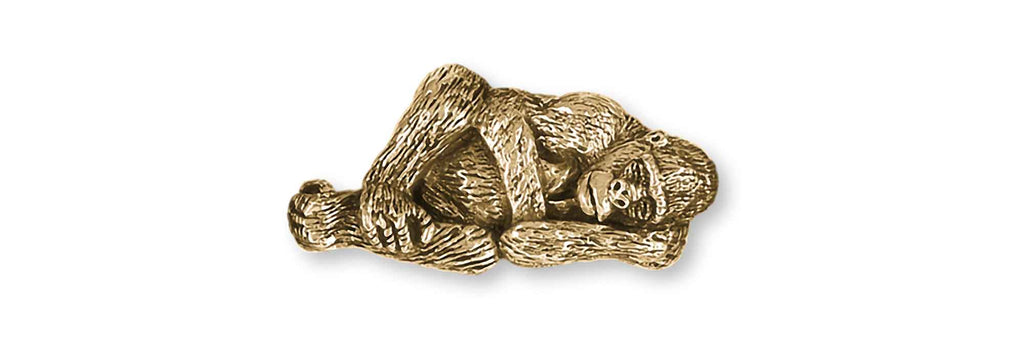 Gorilla Charms Gorilla Brooch Pin 14k Gold Vermeil Gorilla Jewelry Gorilla jewelry