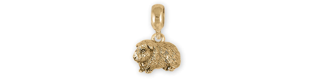 Guinea Pig Charms Guinea Pig Charm Slide 14k Yellow Gold Guinea Pig Jewelry Guinea Pig jewelry