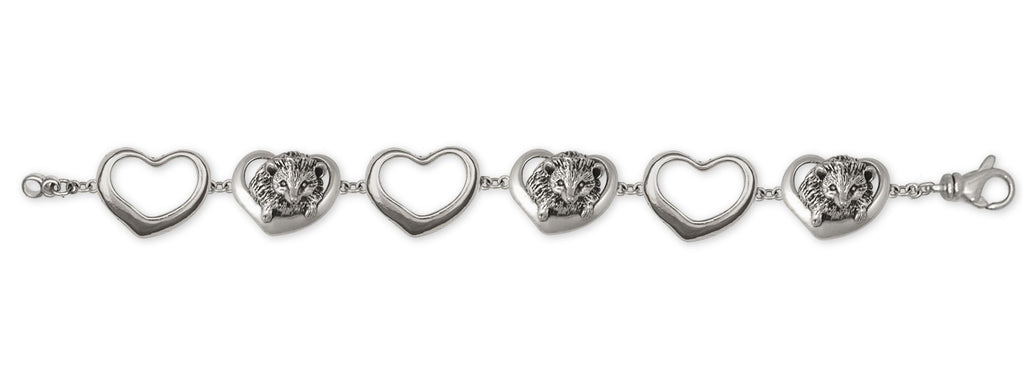 Hedgehog Heart Charms Hedgehog Heart Bracelet Sterling Silver Hedgehog Jewelry Hedgehog Heart jewelry
