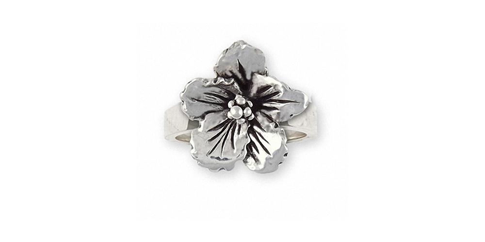 Hibiscus Charms Hibiscus Ring Sterling Silver Hibiscus Flower Jewelry Hibiscus jewelry