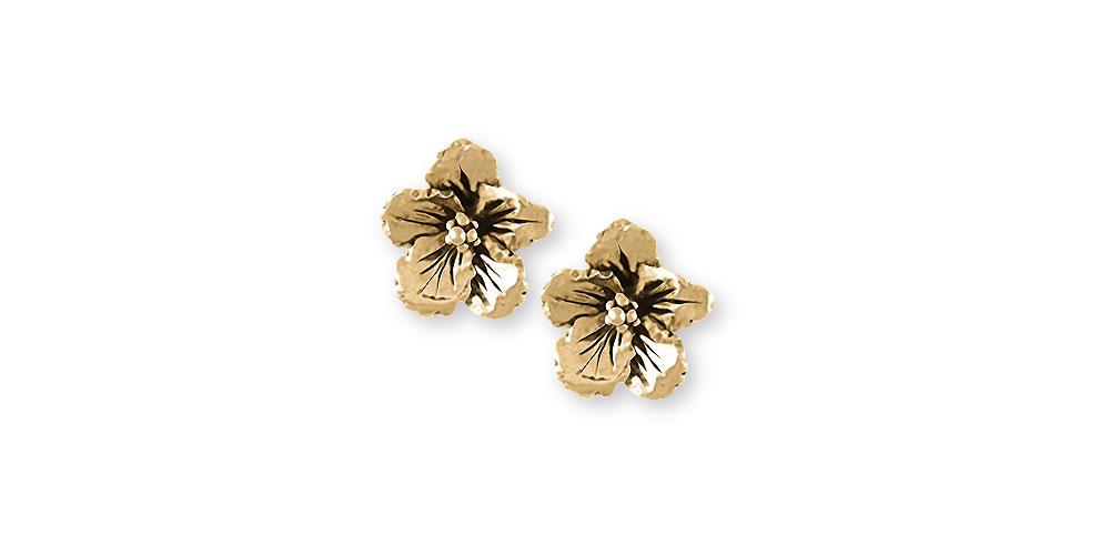 Hibiscus Charms Hibiscus Earrings 14k Gold Hibiscus Flower Jewelry Hibiscus jewelry