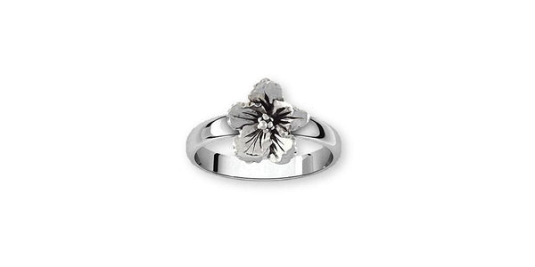 Violet Jewelry Violet Ring sold Jewelry Sterling Silver Handmade Flower Ring VT2-R