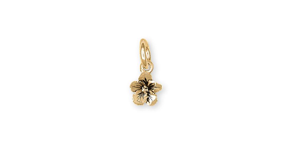 Hibiscus Charms Hibiscus Charm 14k Gold Hibiscus Flower Jewelry Hibiscus jewelry