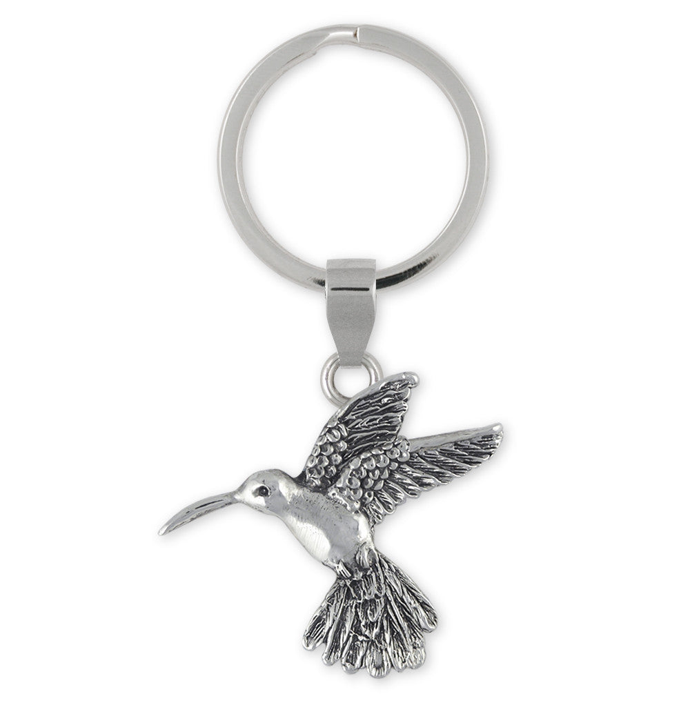 Hummingbird Charms Hummingbird Key Ring Sterling Silver Bird Jewelry Hummingbird jewelry