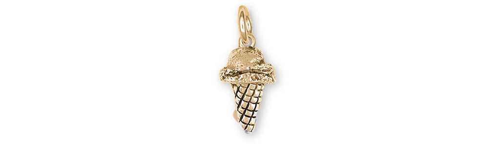 Ice Cream Cone Charms Ice Cream Cone Charm 14k Yellow Gold Ice Cream Cone Jewelry Ice Cream Cone jewelry