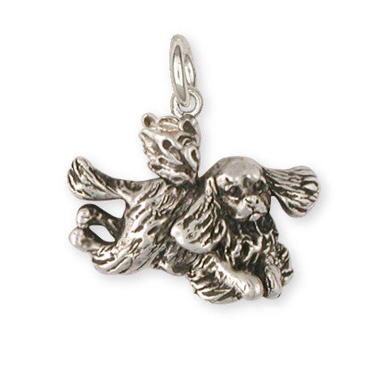 Cavalier King Charles Spaniel Angel Charm Jewelry Handmade Sterling Silver KC24-AC