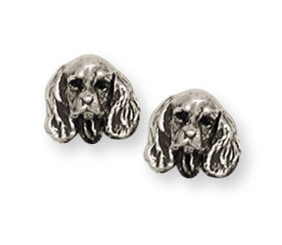 Cavalier King Charles Spaniel Earrings Jewelry Handmade Sterling Silver KC9-E