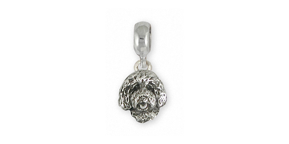 Labradoodle Charms Labradoodle Charm Slide Sterling Silver Dog Jewelry Labradoodle jewelry