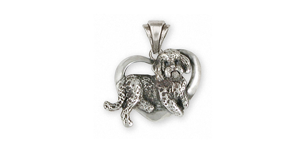 Labradoodle Charms Labradoodle Pendant Sterling Silver Dog Jewelry Labradoodle jewelry