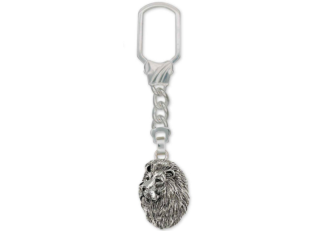 Lion Charms Lion Key Ring Sterling Silver Lion Jewelry Lion jewelry