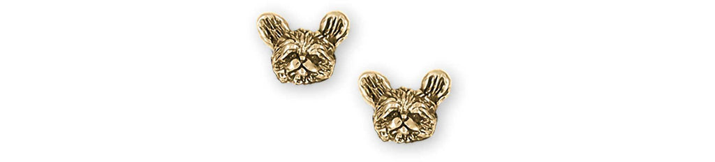 Lhasa Apso Charms Lhasa Apso Earrings 14k Yellow Gold Lhasa Jewelry Lhasa Apso jewelry