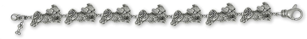 Lhasa Apso Charms Lhasa Apso Bracelet Sterling Silver Playful Lhasa Jewelry Lhasa Apso jewelry