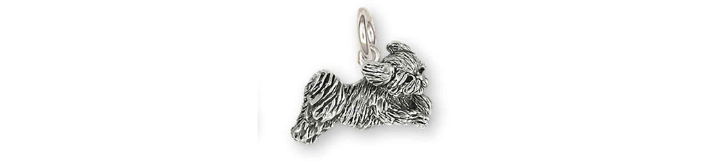 Lhasa Apso Charms Lhasa Apso Charm Sterling Silver Playful Lhasa Jewelry Lhasa Apso jewelry