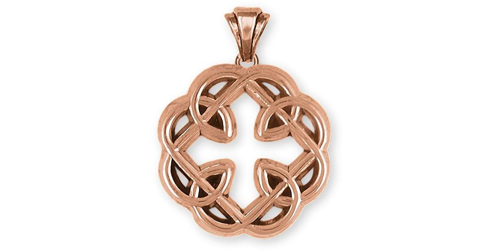 Celtic Father And Daughter Charms Celtic Father And Daughter Pendant 14k Rose Gold Celtic Father And Daughter Cross Jewelry Celtic Father And Daughter jewelry