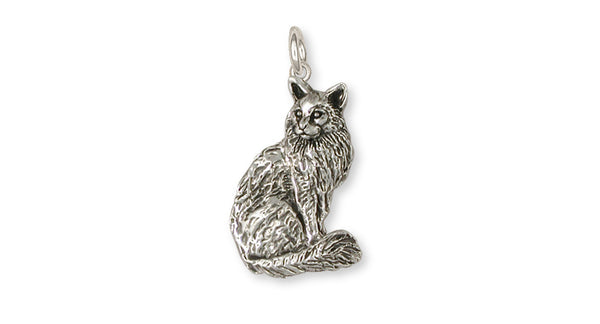 Maine Coon Cat Cat Charm Handmade Sterling Silver | Esquivel and