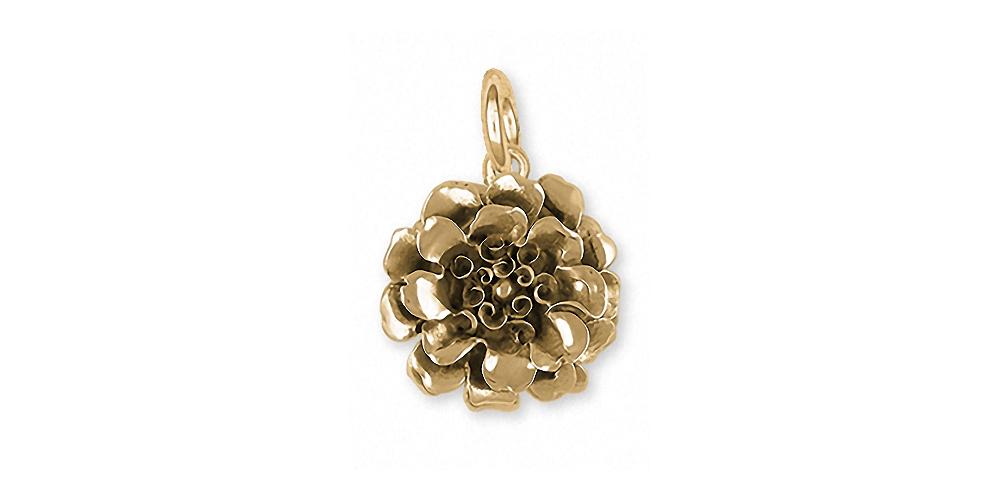 Marigold Charms Marigold Charm 14k Gold Flower Jewelry Marigold jewelry