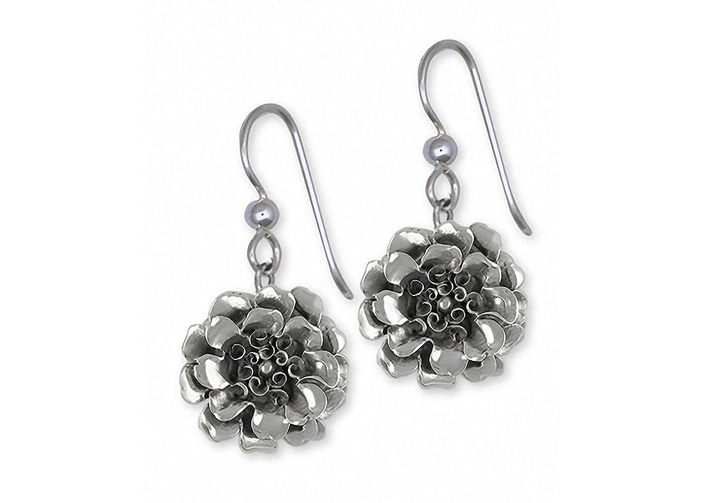 Marigold Charms Marigold Earrings Sterling Silver Flower Jewelry Marigold jewelry