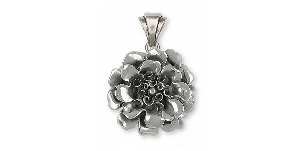 Marigold Charms Marigold Pendant Sterling Silver Flower Jewelry Marigold jewelry