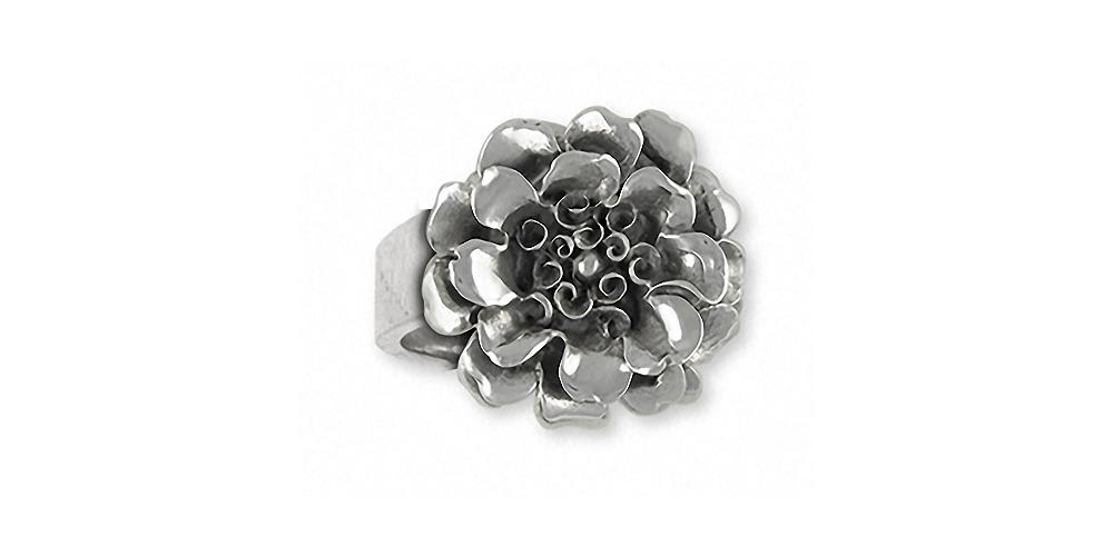 Marigold Charms Marigold Ring Sterling Silver Flower Jewelry Marigold jewelry