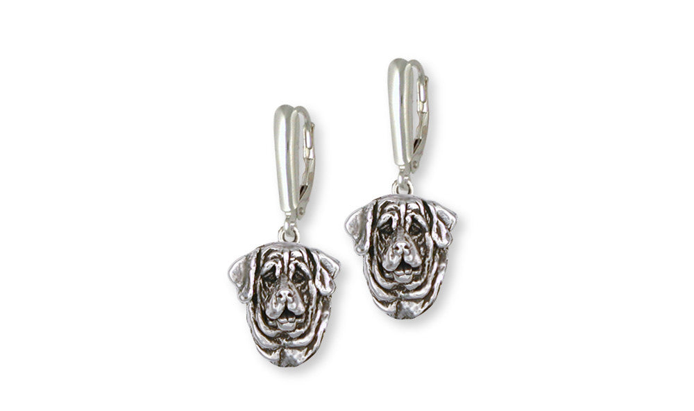 Mastiff Charms Mastiff Earrings Sterling Silver Dog Jewelry Mastiff jewelry