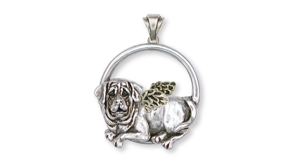 Mastiff Angel Charms Mastiff Angel Pendant Sterling Silver Dog Jewelry Mastiff Angel jewelry