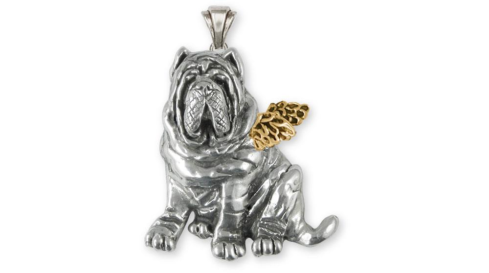 Neapolitan Mastiff Charms Neapolitan Mastiff Pendant Silver And 14k Gold Neapolitan Mastiff Jewelry Neapolitan Mastiff jewelry