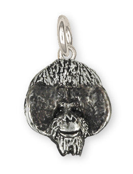Orangutan Monkey Charm Handmade Sterling Silver Jewelry OG1H-C