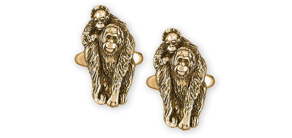 Orangutan Charms Orangutan Cufflinks 14k Gold Vermeil Orangutan And Baby Jewelry Orangutan jewelry